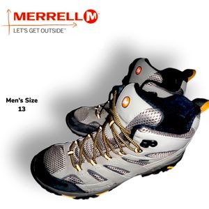 Merrell Mens Hiking Boots Size 13 Moab 2 Ventilator w/ Vibram Mid Boot